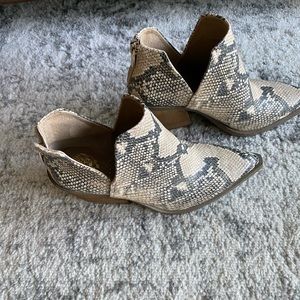 Vince Camuto natural embossed leather Gigetta Boot